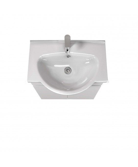 Тумба Temp 65 с умывальником Freja 65 белая