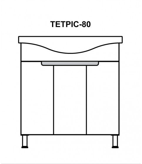 Тумба Тетріс 80 з умивальником Albatros 80