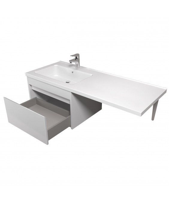 Тумба Wing 60-А-W с умывальником Rodeo 120 L с крылом над стиральной машиной