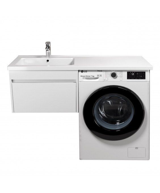 Тумба Wing 60-А-W с умывальником Rodeo 120 L с крылом над стиральной машиной