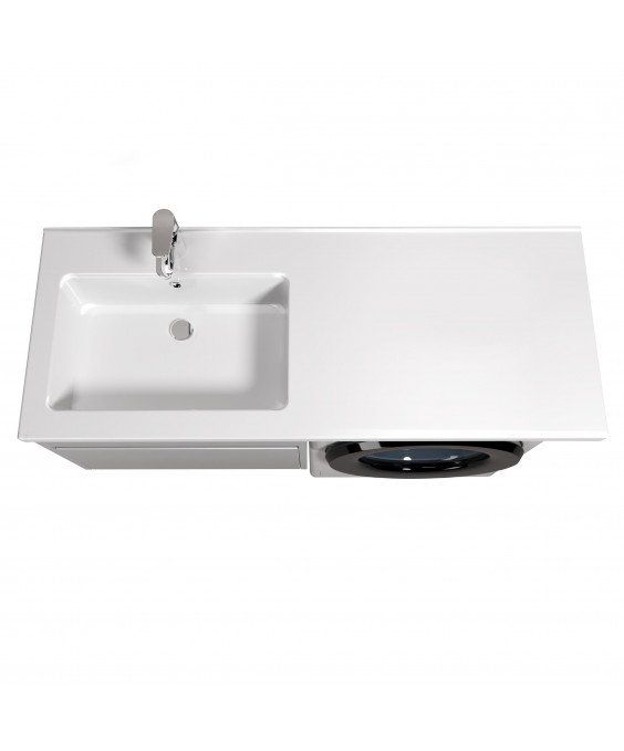 Тумба Wing 60-А-W с умывальником Rodeo 120 L с крылом над стиральной машиной