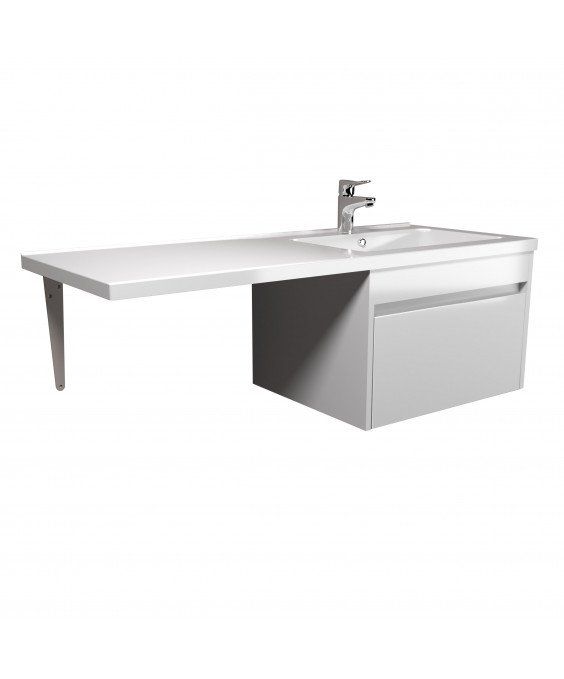 Тумба Wing 60-А-W с умывальником Rodeo 120 R с крылом над стиральной машиной