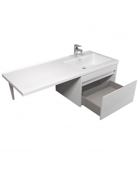 Тумба Wing 60-А-W с умывальником Rodeo 120 R с крылом над стиральной машиной