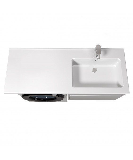 Тумба Wing 60-А-W с умывальником Rodeo 120 R с крылом над стиральной машиной