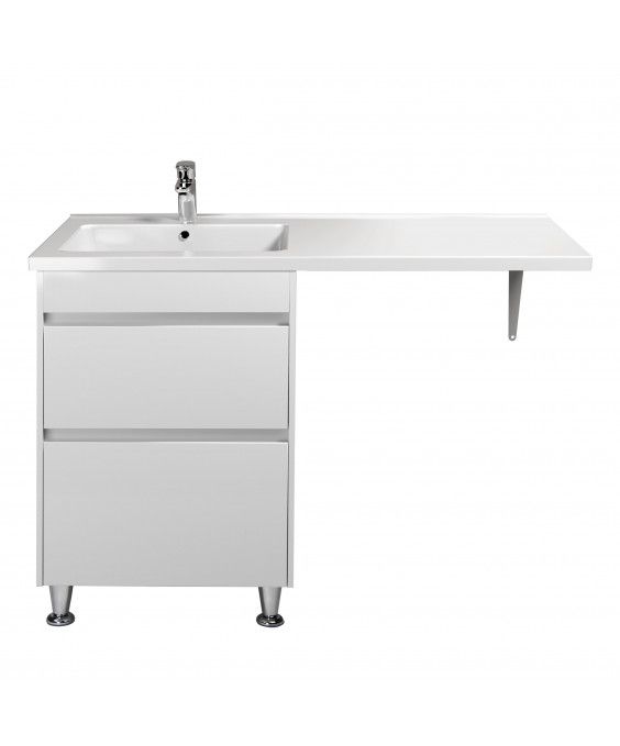 Тумба Wing 60-W с умывальником Rodeo 120 L напольная с крылом над стиральной машиной