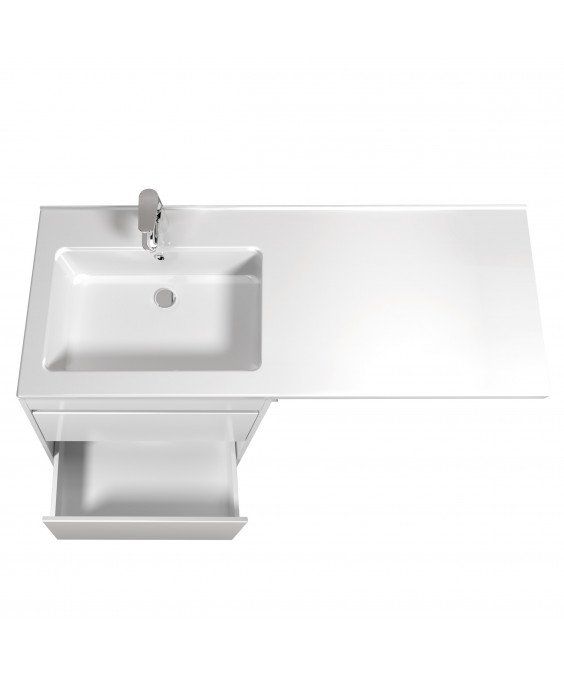 Тумба Wing 60-W с умывальником Rodeo 120 L напольная с крылом над стиральной машиной