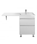 Тумба Wing 60-W с умывальником Rodeo 120 R напольная с крылом над стиральной машиной