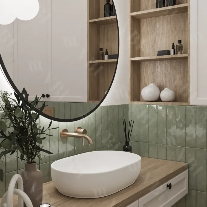 Умивальник VBI RAVENNA WHITE BLACK EDGE накладний