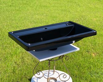 Умывальник «Венеция» 74 см черный А200 глянец