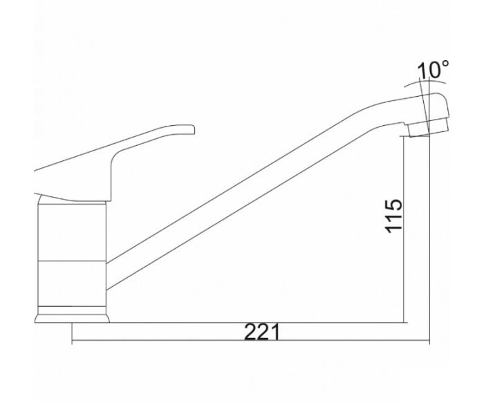 Змішувач кухонний VENEZIA Armoni хром