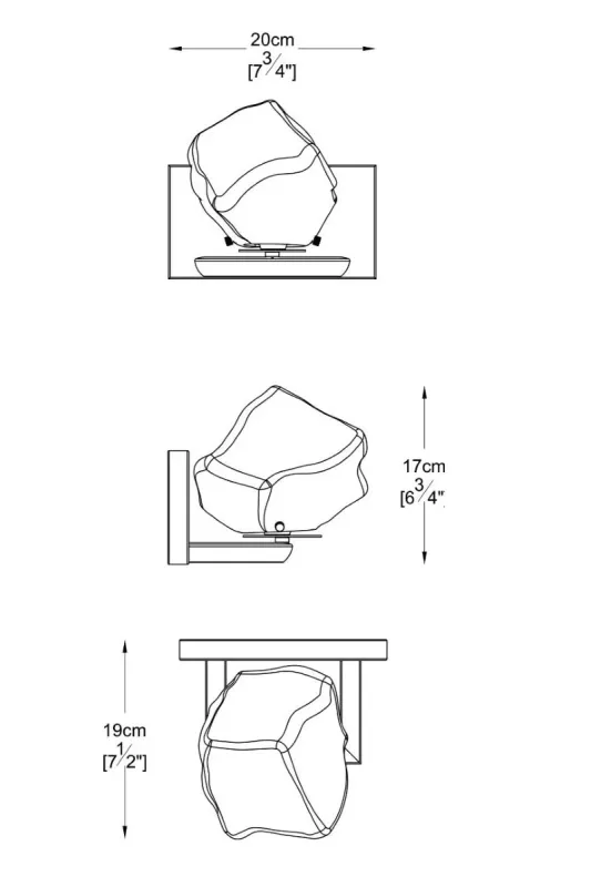 Бра W0488-01A-U8AC ROCK