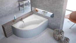 Ванна акрилова Radaway Mistra 170x110L з ніжками та сифоном R135L