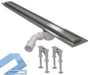 Злив McAlpine в підлогу Omega Slim 600мм в комплекті з ніжками і мембраною ізоляційною