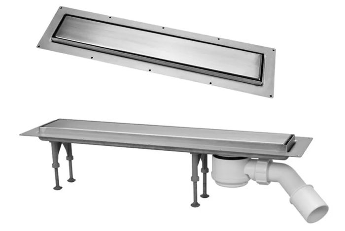 Злив McAlpine в підлогу ПРЯМОКУТНИЙ 700мм + сифон CD-HC26-65